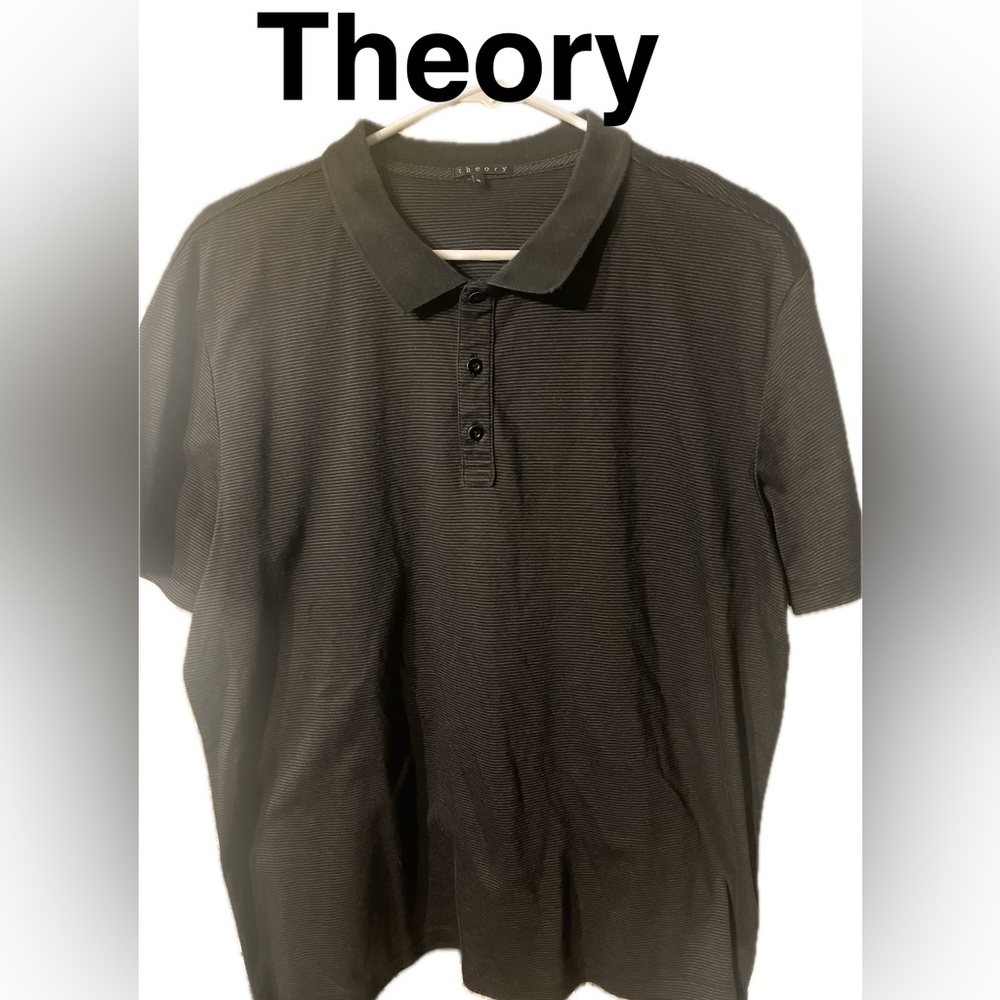 Theory Charcoal Polo Shirt